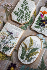 Pressed flower plaques.