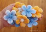 Needle felted flowers.
