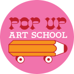 Pop Up Art School logo.