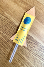 Straw rocket craft.