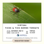 ticks and tick-bourne threats flyer.