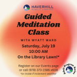 Guided meditation flyer.