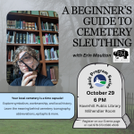 A Beginner's Guide to Cemetery Sleuthing flyer.