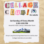 Collage Club flyer.