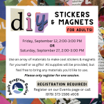 stickers and magnets flyer.