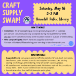 Craft Supply Swap flyer.