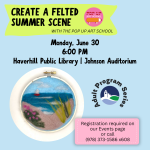 Create a Felt Summer Scene flyer.