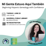 Mi Gente Estuvo Aquí También: Beginning Hispanic Genealogy with Confidence.