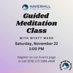 Guided Meditation Class flyer.