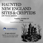 Haunted New England Sites & Cryptids flyer.