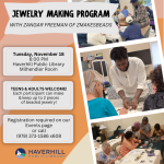 Jewelry Making Program flyer.