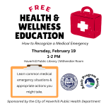 Medical Emergency Education flyer.