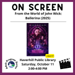 From the World of John Wick: Ballerina flyer.