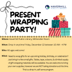 Present Wrapping Party flyer.