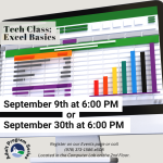 Sept Tech Class Excel Basics flyer