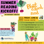 garden and farm themed summer reading flyer.