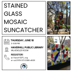 stained glass mosaic suncatcher flyer.