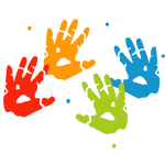handprints in different colors