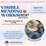 visible mending workshop flyer.