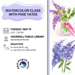 flyer with samples of lilac paintings.