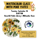watercolor class flyer.