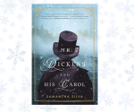 image of the cover of the book Mr. Dickens and his carol.  it is a man in a top hat and long dark co