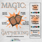 info for mtg childrens and teen program