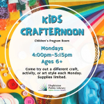 Background of craft supplies with white circle in center. Text from description in white circle.