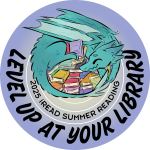 Dragon curled around pile of books