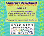 Monthly Music & Movemebt