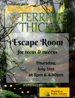 a forest scene with the text from the description written on top