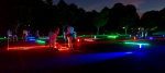 Glow in the dark mini golf course