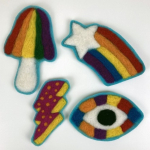 Felted Rainbow Patches 