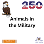 eagle with military hat and american flag textured 250