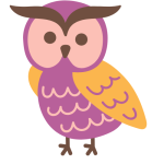 picture of a purple owl