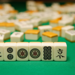 Mahjong tiles on a table