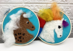 two felted horses