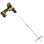 Drill-Powered Weed Removal Tool and Cordless Drill 