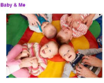 Babies laying and laughing.