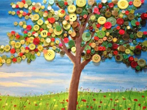 Button Tree Craft: No sewing necessary! image