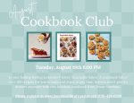 New snackable bakes cookbook club flyer
