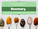 green rosemary spice of the month flyer