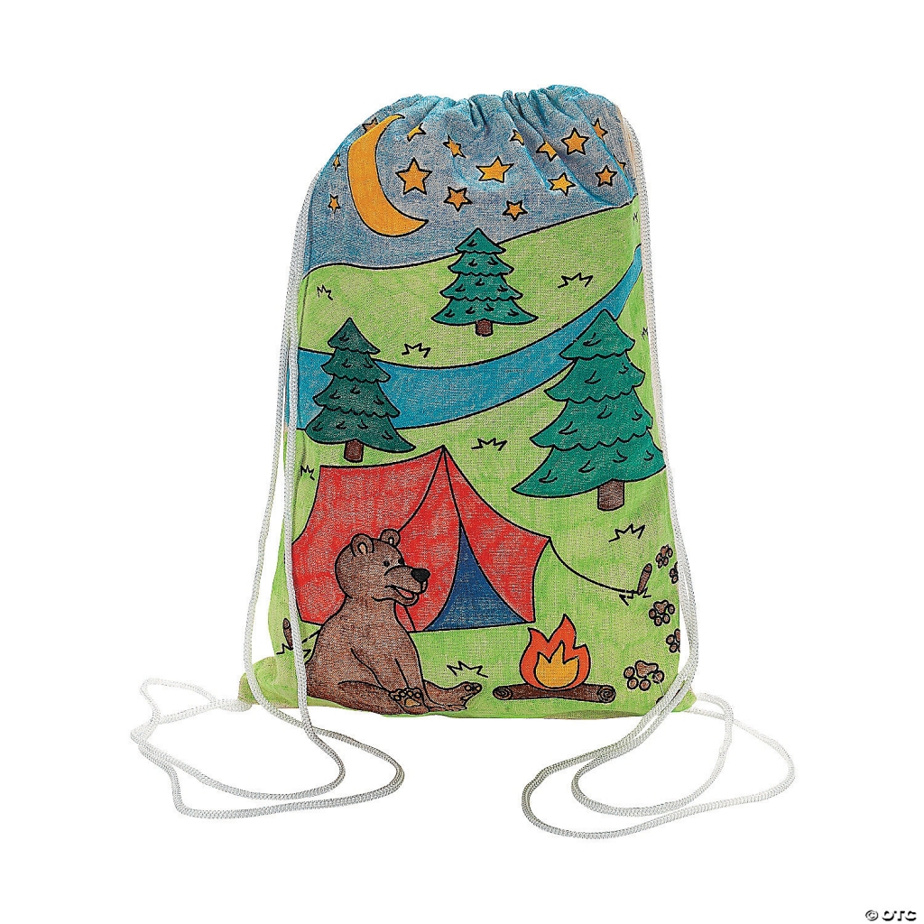 01/11/2021 | Craft Kits to Go: Color Your Own Camp Canvas Drawstring ...