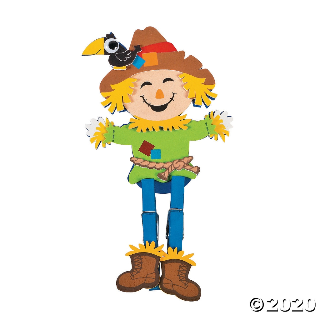 09/21/2020 Craft Kits to Go! Scarecrow Clothespin Craft Kit