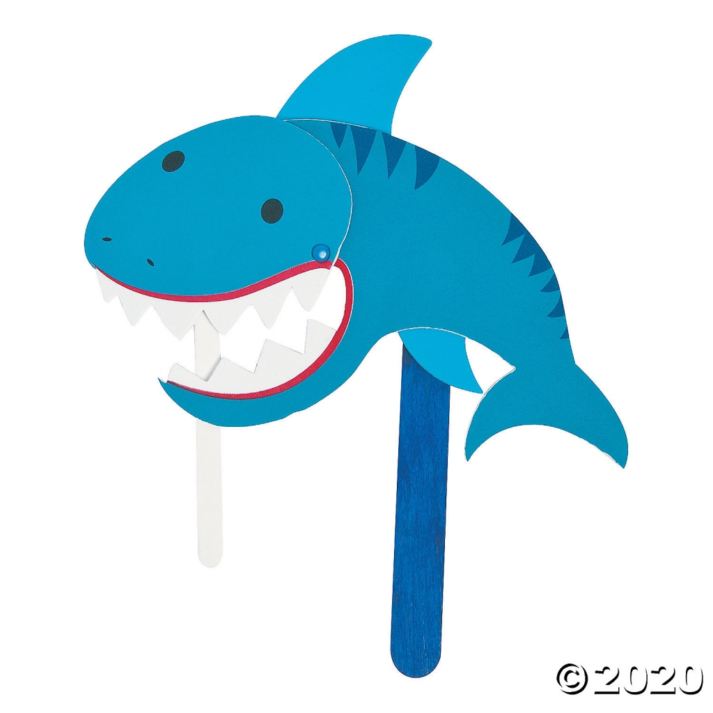 11/09/2020 Craft Kits to Go! Shark Puppets! Leominster Public Library