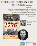 program with author jd dickey, june 22, 7pm