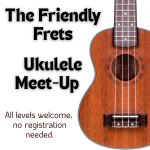 Logo with a ukulele and program titile
