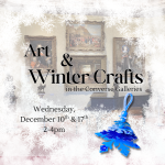 Picture of gallery behind frosted glass with ornament craft