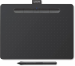 A black electronic art tablet with small white dots on it that are evenly spaced across the surface,