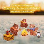 three cartoon bears roasting marshmellows over a fire